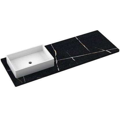 61" Silestone® Quartz Vanity Top Single Vigo Offset Sink