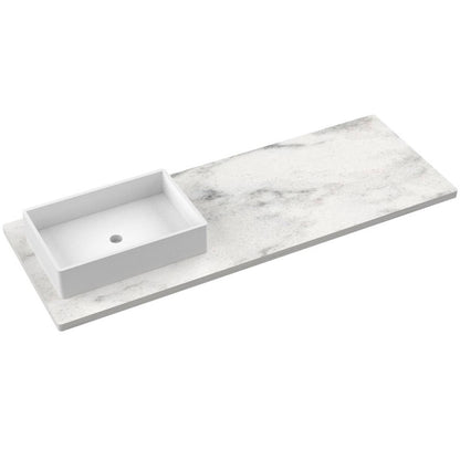 61" Silestone® Quartz Vanity Top Single Vigo Offset Sink