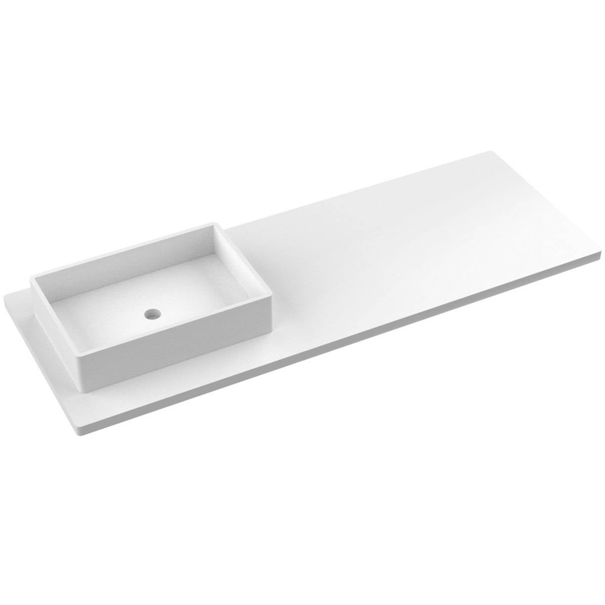 61" Silestone® Quartz Vanity Top Single Vigo Offset Sink