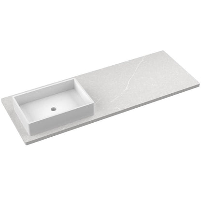 61" Silestone® Quartz Vanity Top Single Vigo Offset Sink