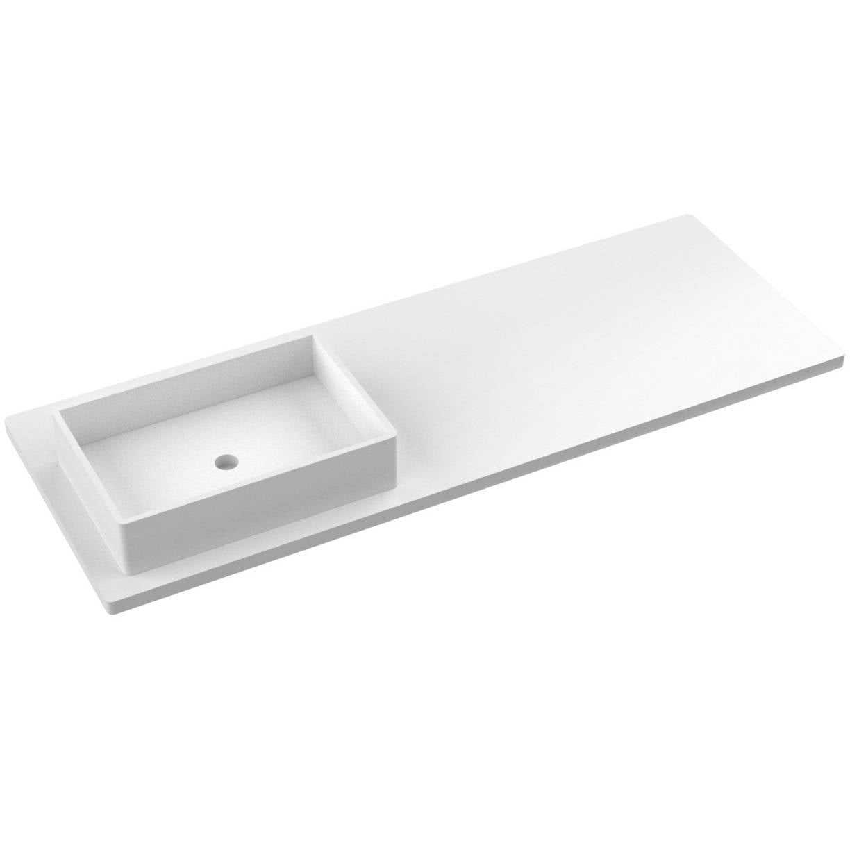 61" Silestone® Quartz Vanity Top Single Vigo Offset Sink
