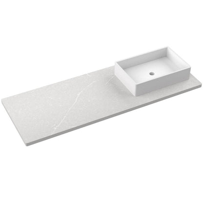 61" Silestone® Quartz Vanity Top Single Vigo Offset Sink
