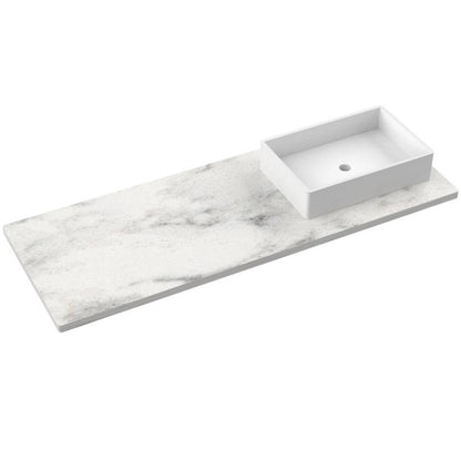 61" Silestone® Quartz Vanity Top Single Vigo Offset Sink