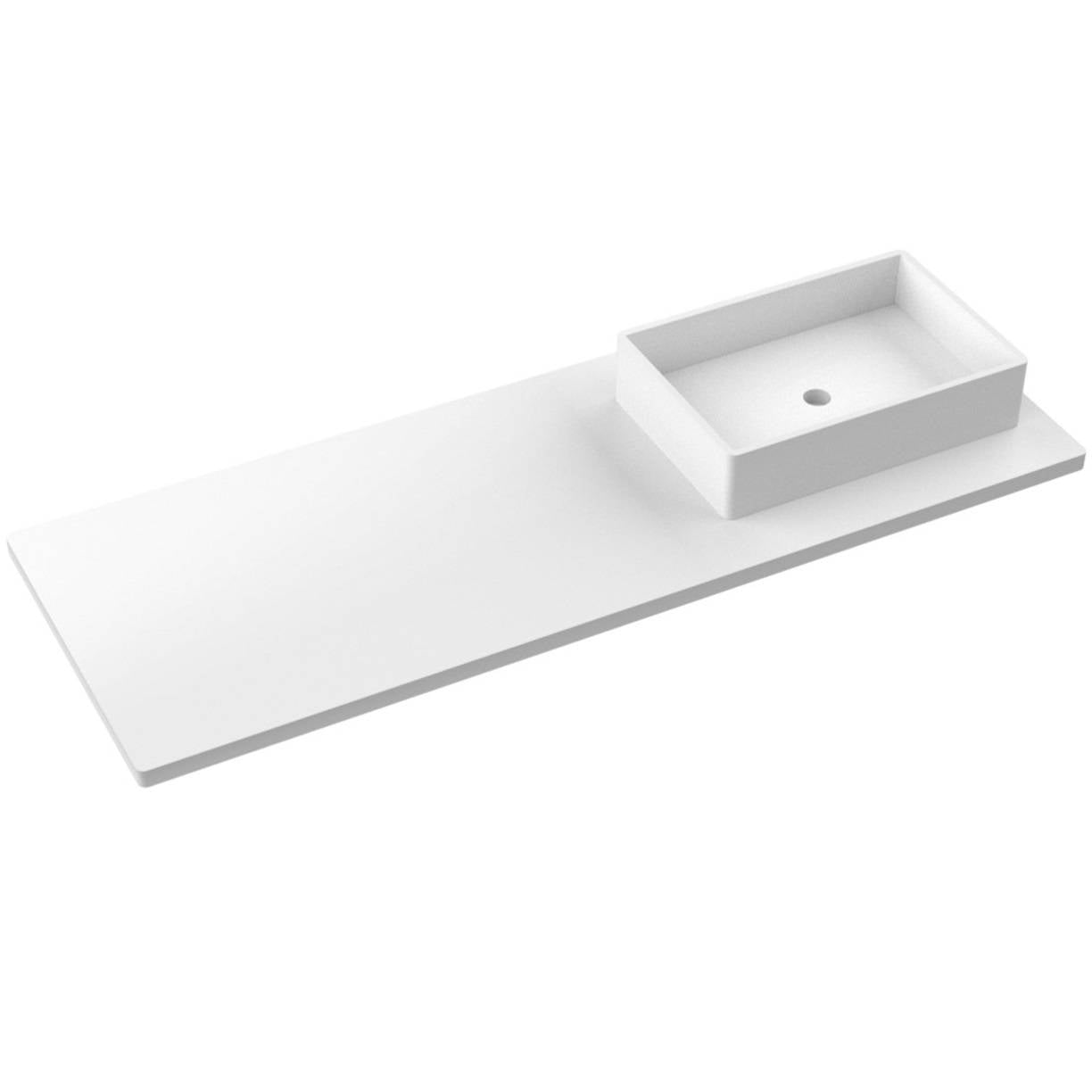 61" Silestone® Quartz Vanity Top Single Vigo Offset Sink
