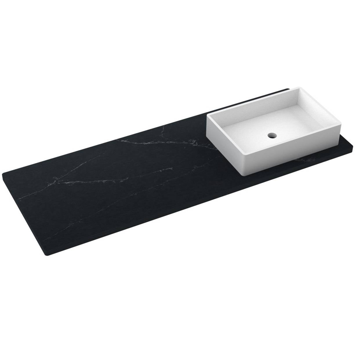 61" Silestone® Quartz Vanity Top Single Vigo Offset Sink