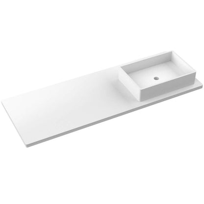 61" Silestone® Quartz Vanity Top Single Vigo Offset Sink