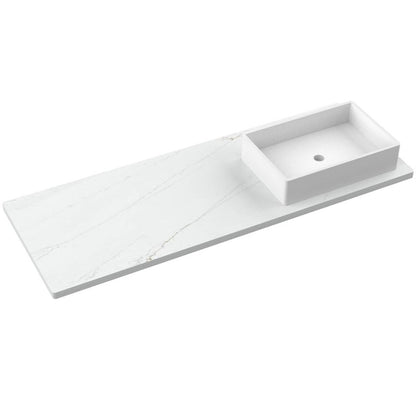 61" Silestone® Quartz Vanity Top Single Vigo Offset Sink