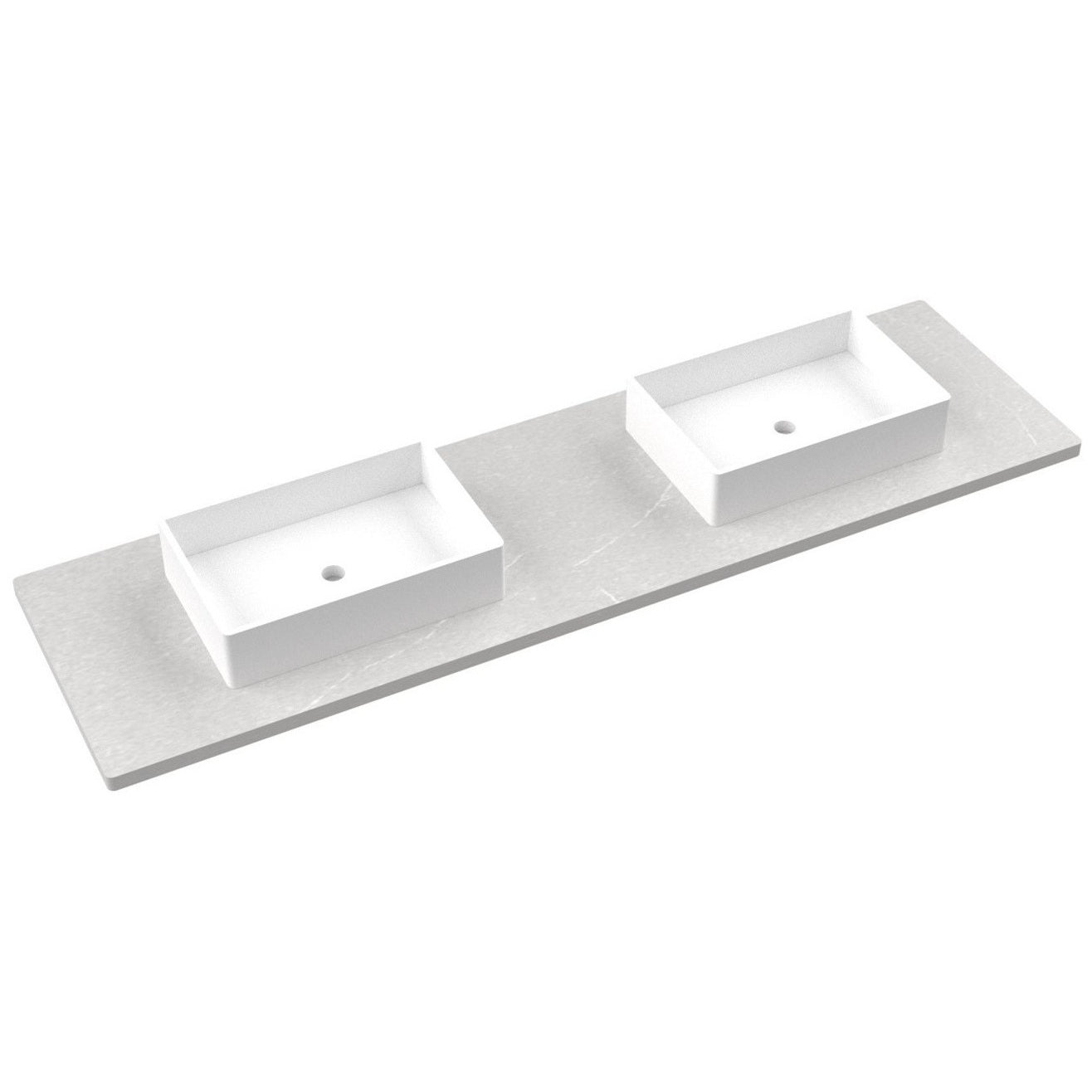 79" Silestone® Quartz Vanity Top Double Vigo Centered Sink