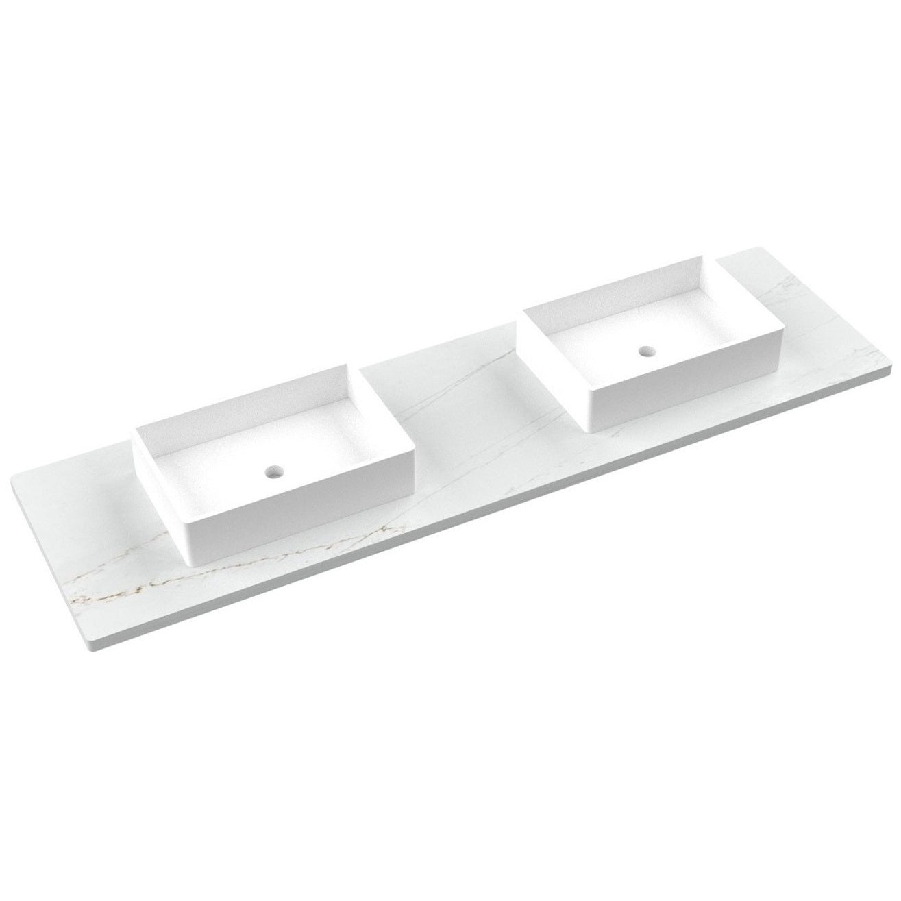 79" Silestone® Quartz Vanity Top Double Vigo Centered Sink