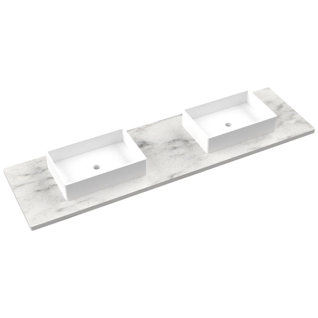 79" Silestone® Quartz Vanity Top Double Vigo Centered Sink