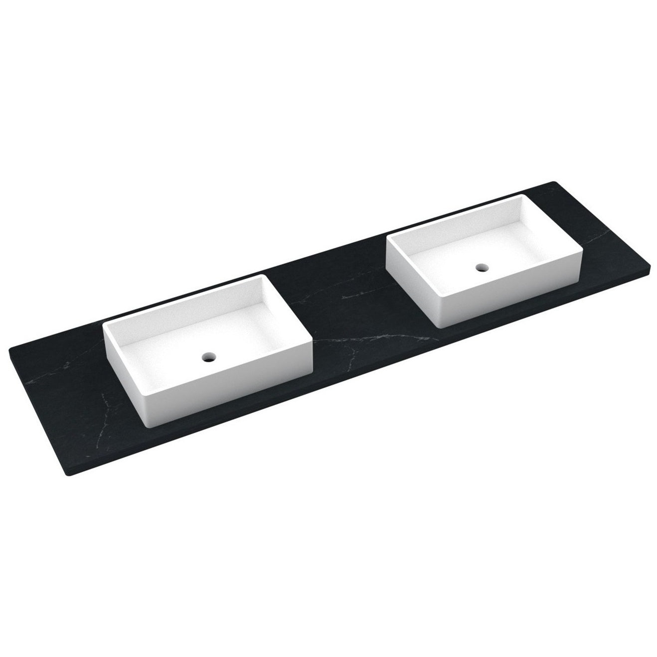 79" Silestone® Quartz Vanity Top Double Vigo Centered Sink