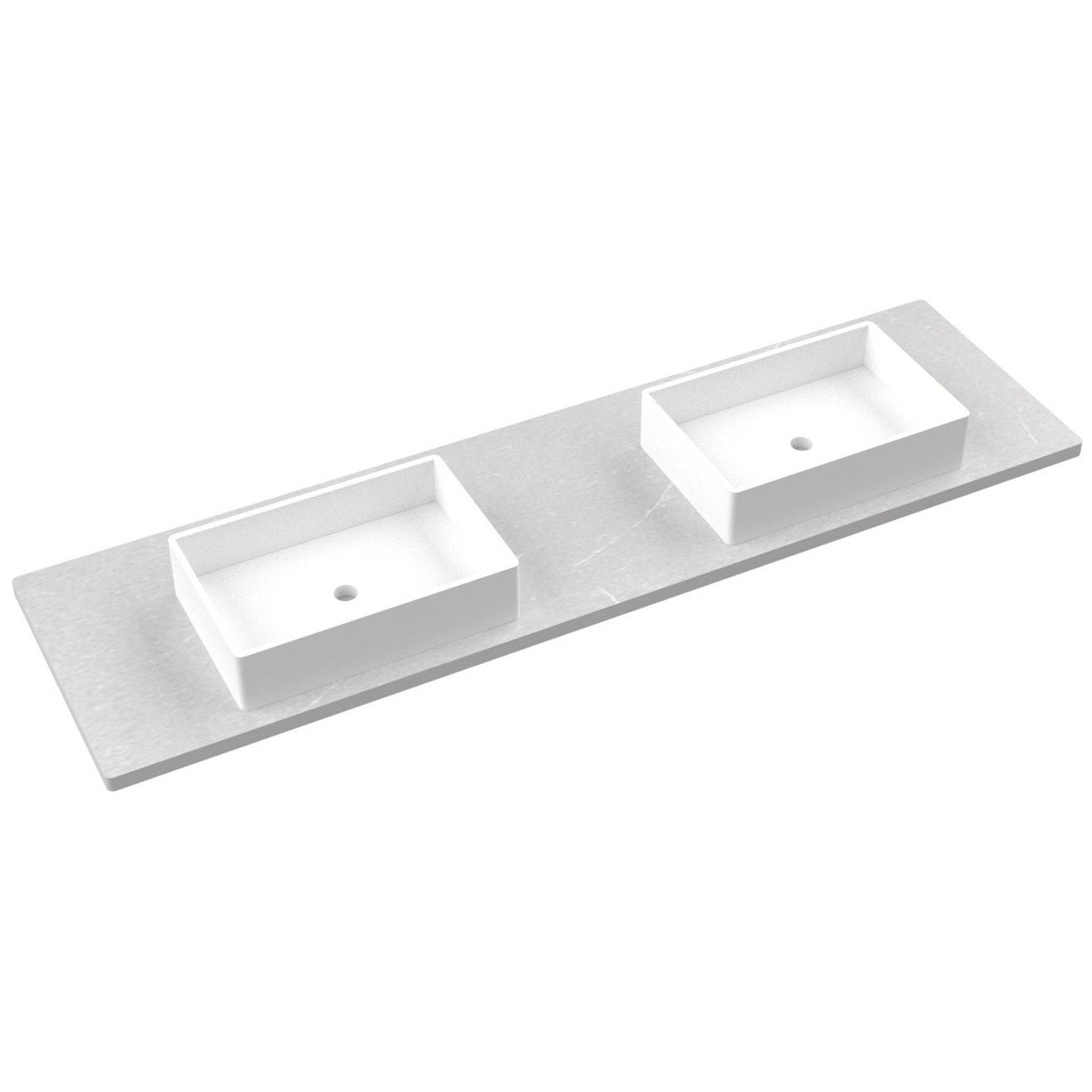 79" Silestone® Quartz Vanity Top Double Vigo Centered Sink