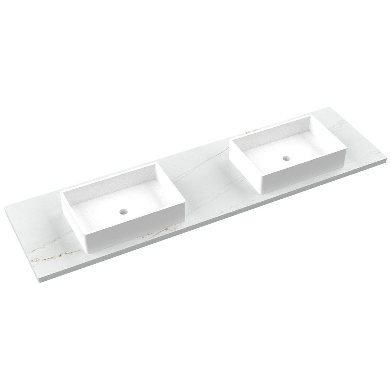 79" Silestone® Quartz Vanity Top Double Vigo Centered Sink