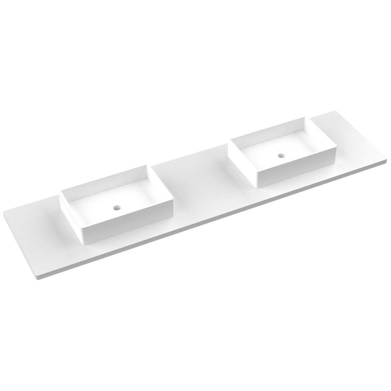 85" Silestone® Quartz Vanity Top Double Vigo Centered Sink