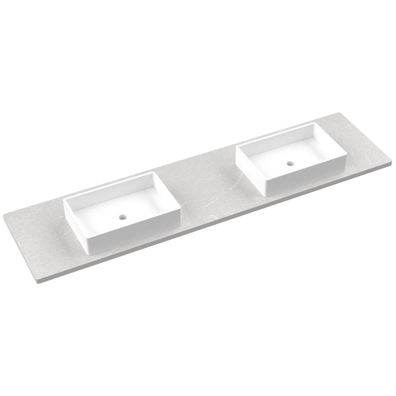 85" Silestone® Quartz Vanity Top Double Vigo Centered Sink