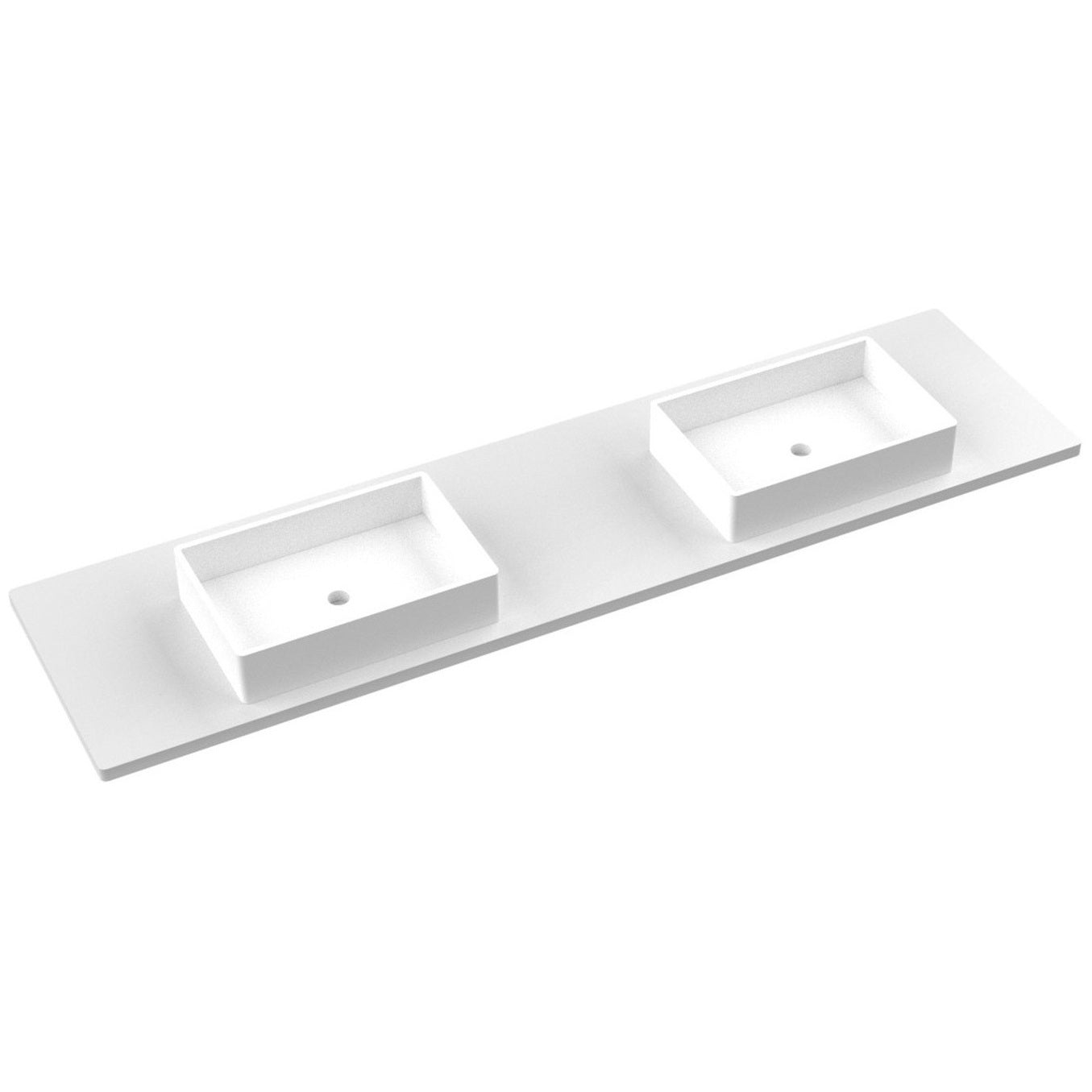 85" Silestone® Quartz Vanity Top Double Vigo Centered Sink