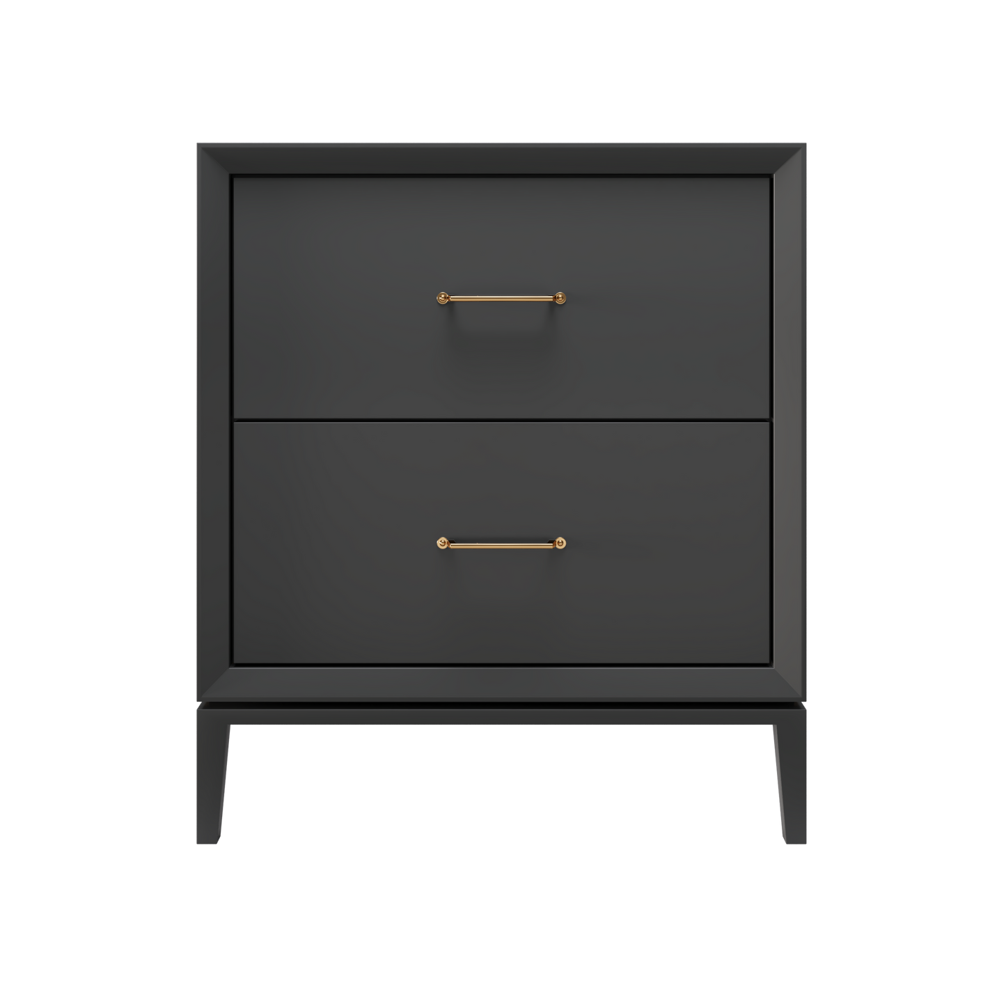 Alexandra 2-Drawer 30" Single Vanity - Off Black / Satin Gold