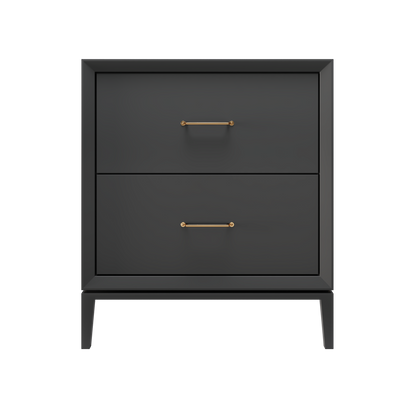 Alexandra 2-Drawer 30" Single Vanity - Off Black / Satin Gold