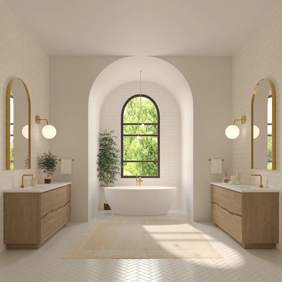 Ventura bath vanity, styled bathroom