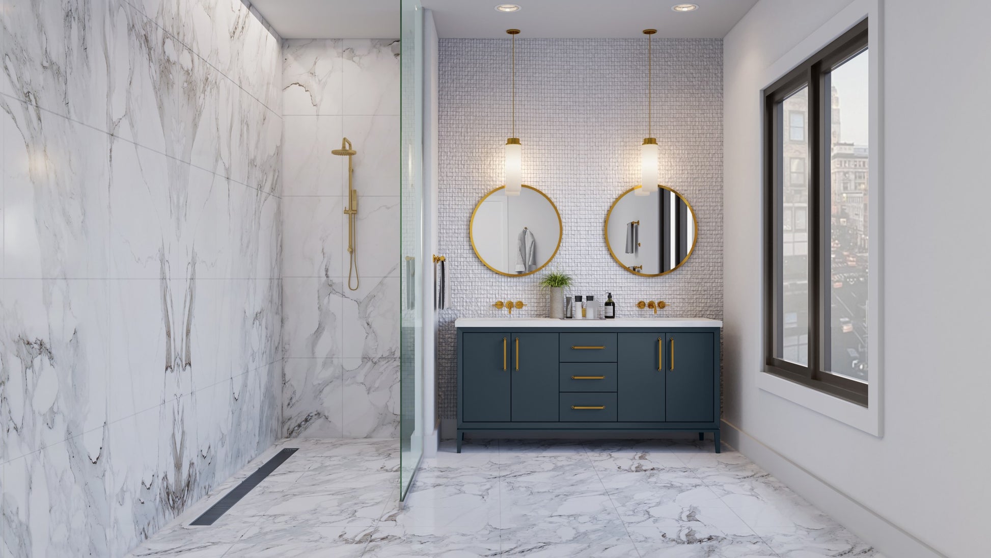 Alexandra bath vanity, styled bathroom