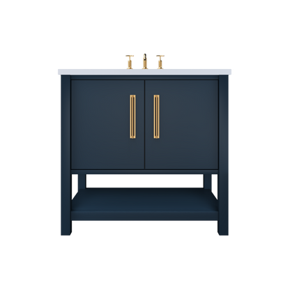 Vanderloc Kiawah Single Sink Vanity - Hague Blue