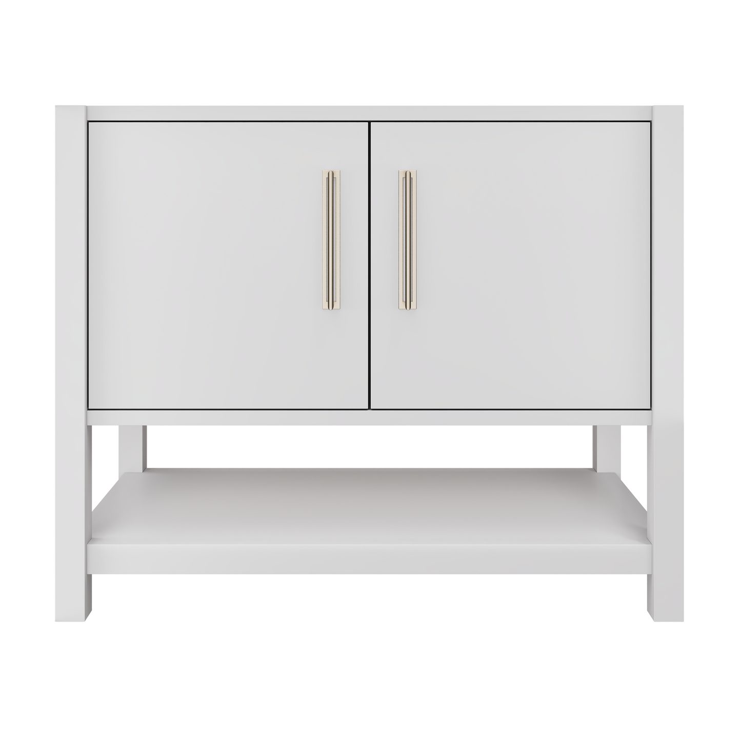 kiawah-single-bath-vanity-42in Strong White Satin Nickel