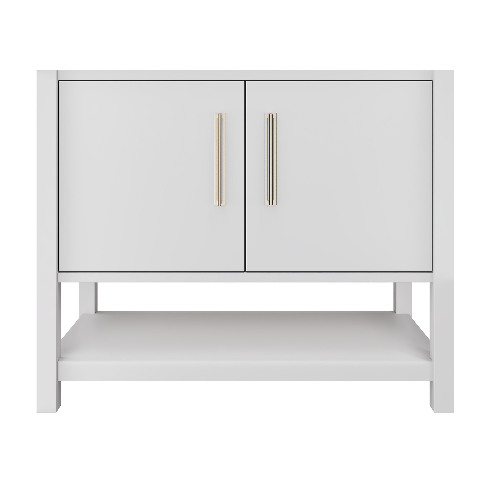 kiawah-single-bath-vanity-42in Strong White Satin Nickel