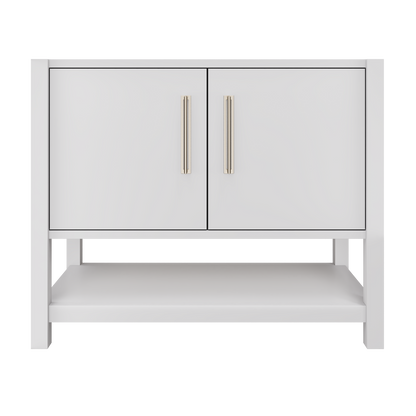 kiawah-single-bath-vanity-42in Strong White Satin Nickel
