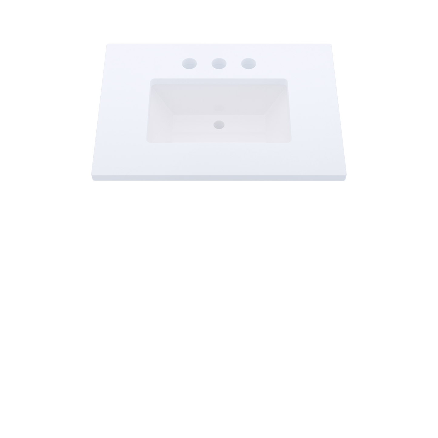 31" Vanderloc Silestone® Quartz Bathroom Vanity Top | Single Rectangle Sink | Centered in Miami White