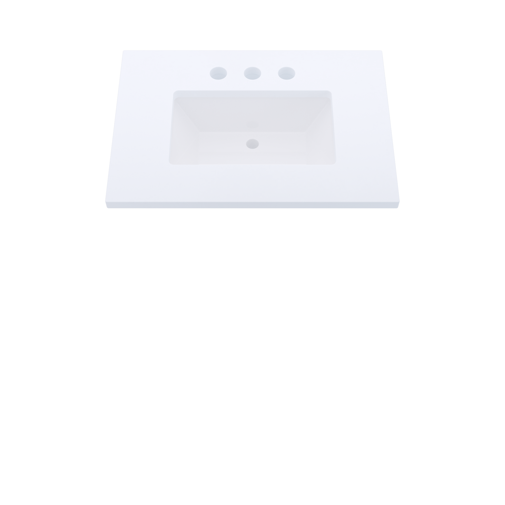 31" Vanderloc Silestone® Quartz Bathroom Vanity Top | Single Rectangle Sink | Centered in Miami White