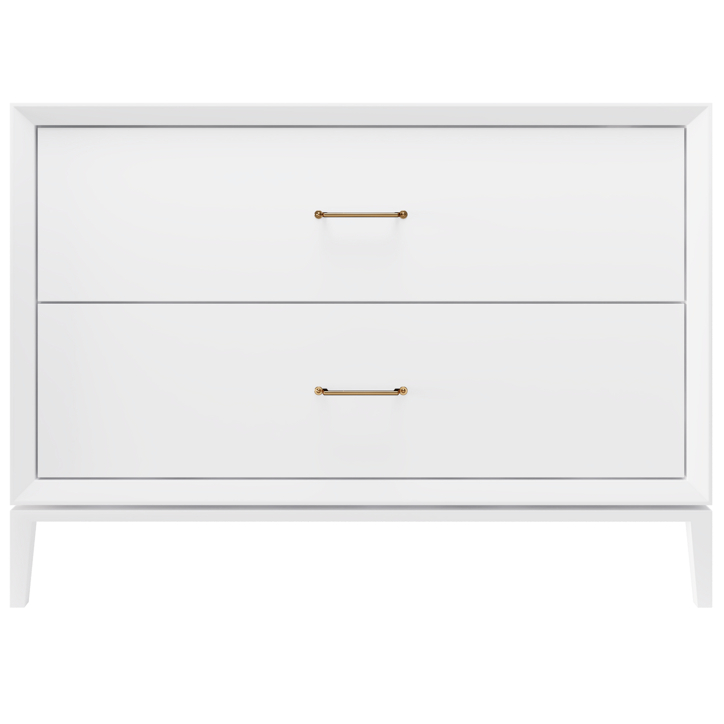 Alexandra 2-Drawer 48" Single Vanity - Pure White / Satin Gold