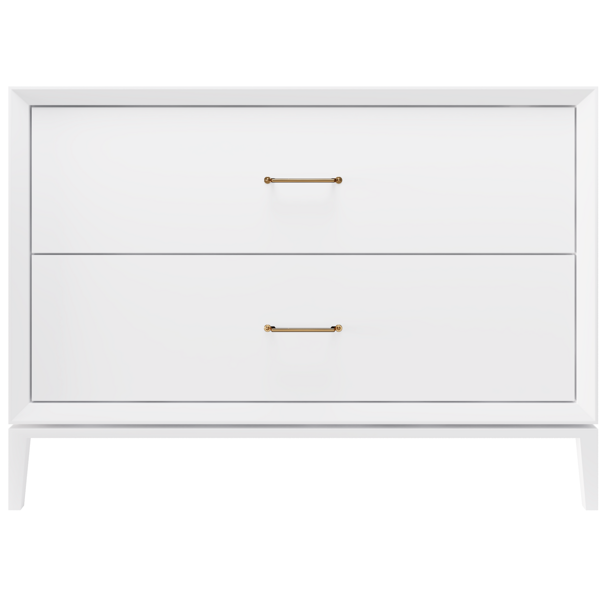 Alexandra 2-Drawer 48" Single Vanity - Pure White / Satin Gold
