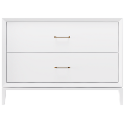Alexandra 2-Drawer 48" Single Vanity - Pure White / Satin Gold