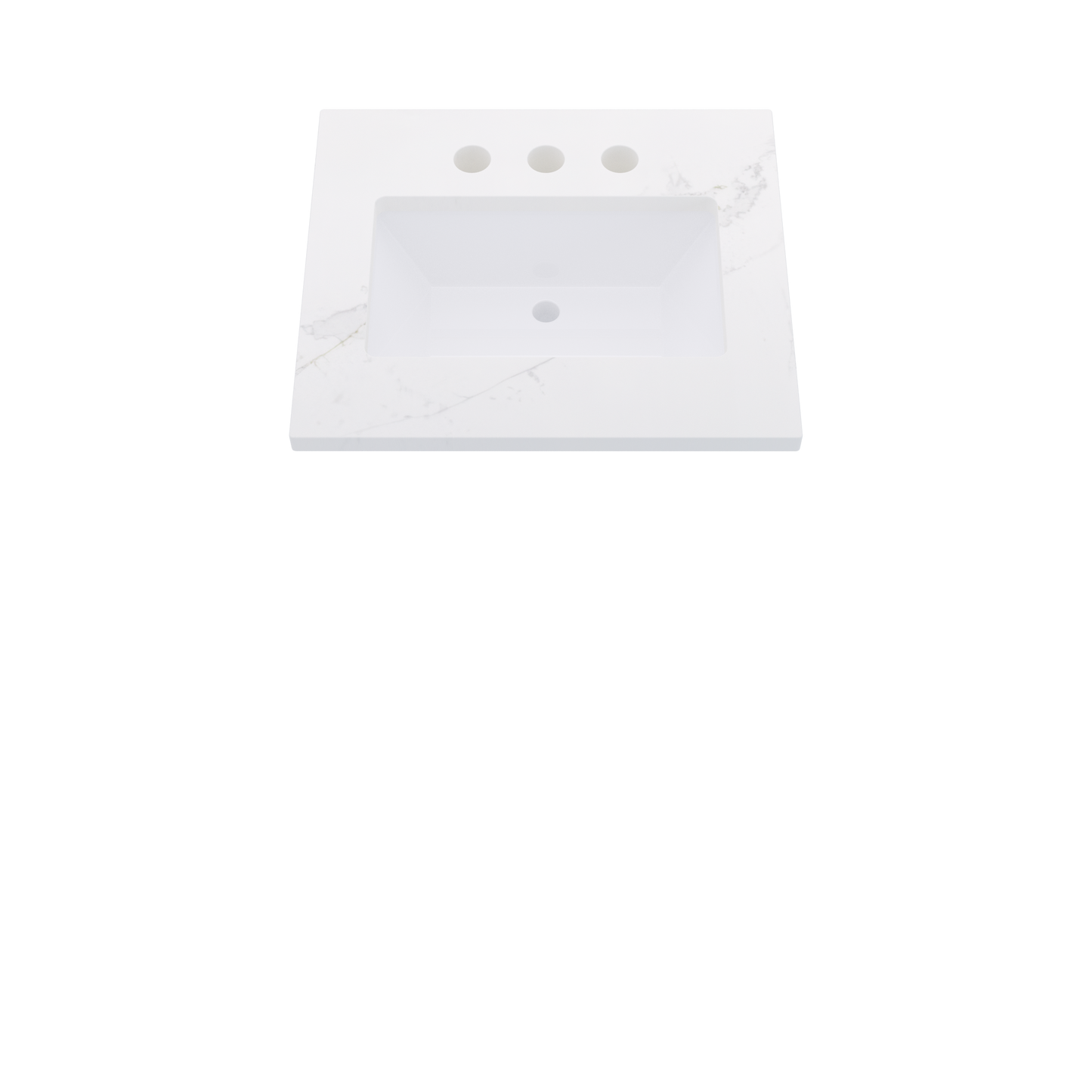 25" Vanderloc Silestone® Quartz Bathroom Vanity Top | Single Rectangle Sink | Centered in Et Calacatta Gold