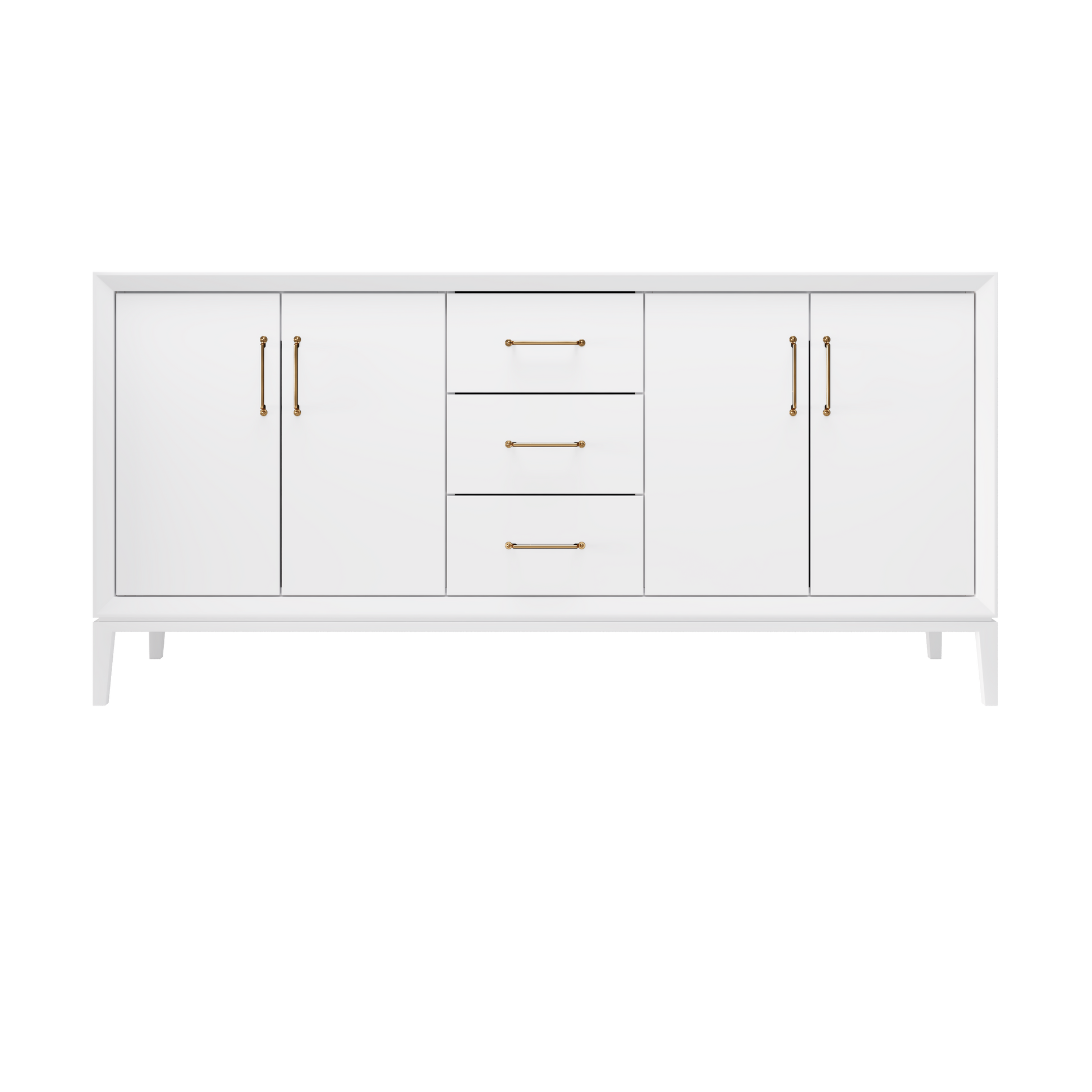 Pure White / 72" Wide / Satin Gold
