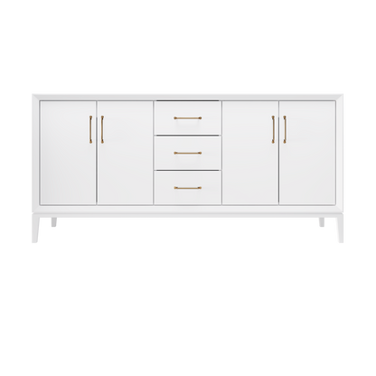 Pure White / 72" Wide / Satin Gold