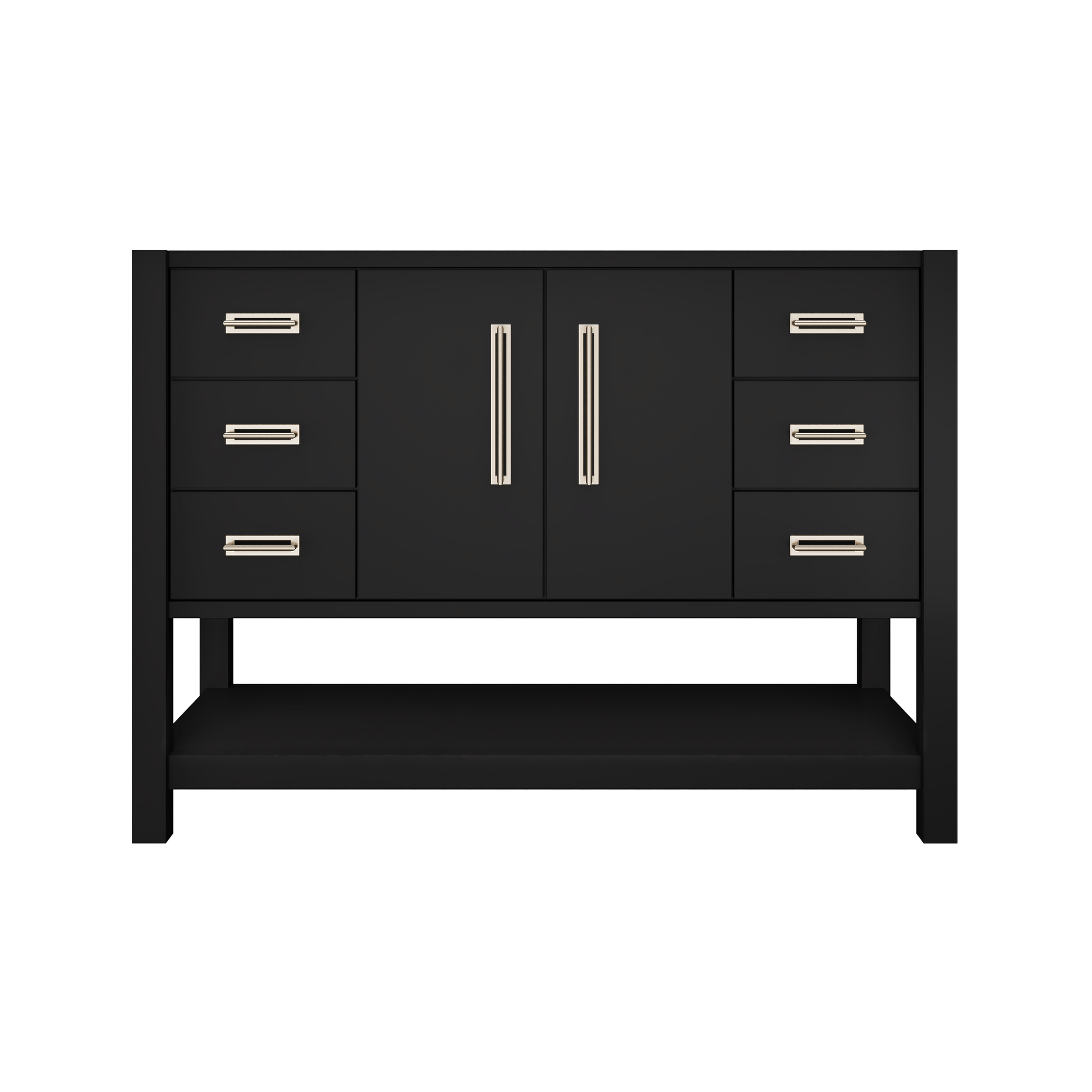 Kiawah Single Extra-Wide Bath Vanity 48in Noir Satin Nickel