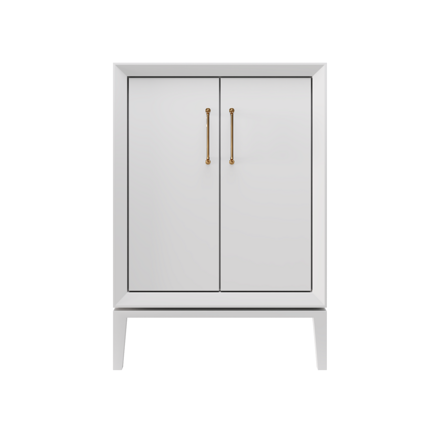 Alexandra 42" Single Vanity - Strong White / Satin Gold