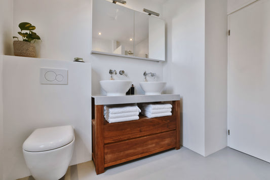 Double Sink Freestanding, White, Bathroom Vanity