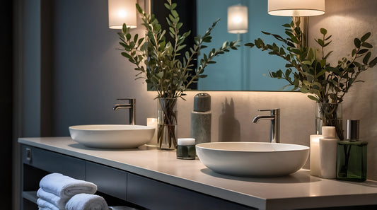 Double Sink Freestanding, White, Bathroom Vanity