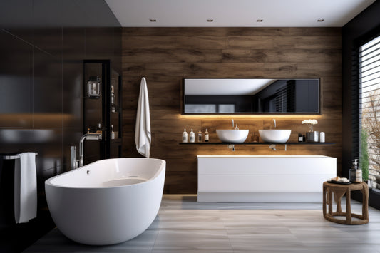 Double Sink Wall Mount / Floating, White, Bathroom Vanity