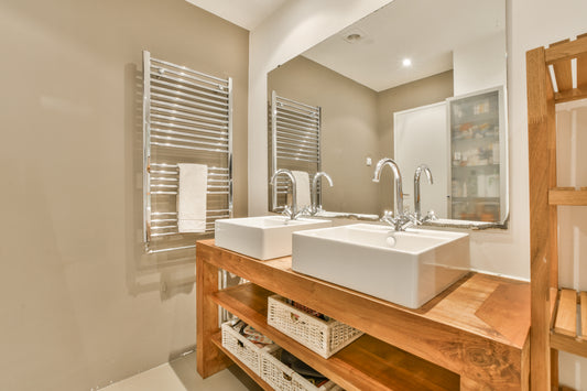 Double Sink Freestanding, White, Bathroom Vanity