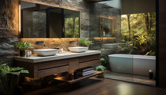 Double Sink Wall Mount / Floating, White, Bathroom Vanity