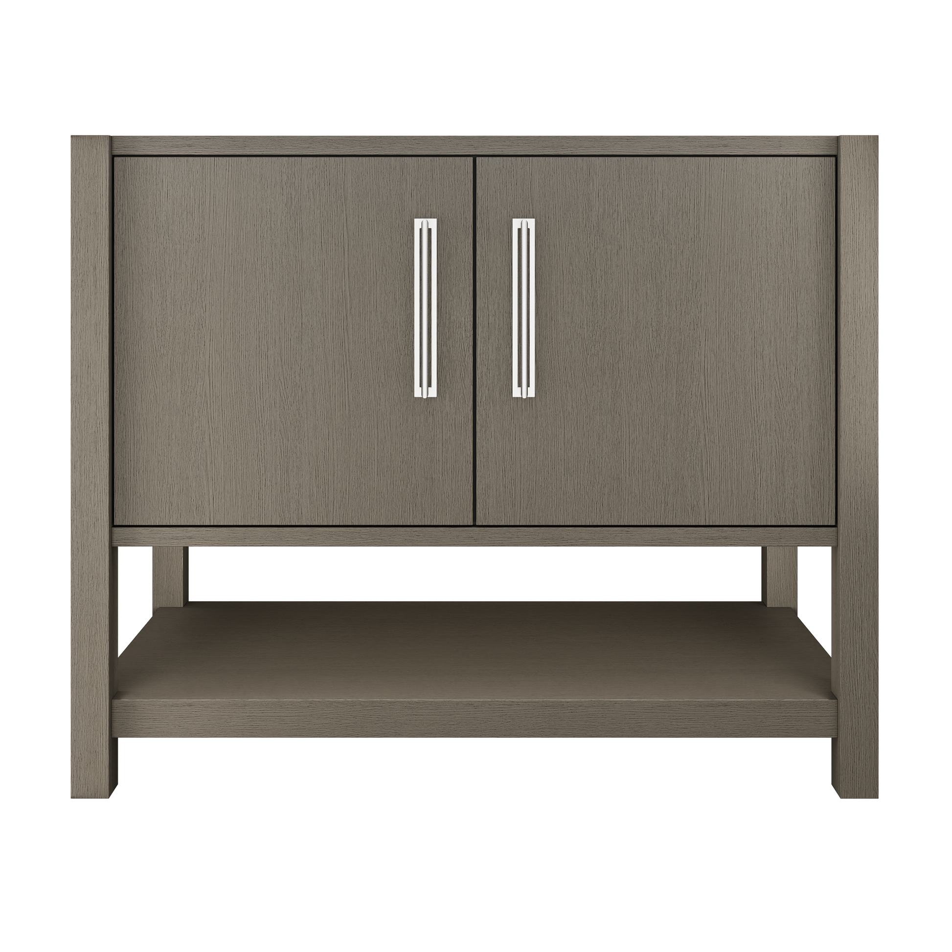 kiawah-single-bath-vanity-42in Gray Weathered Polished Chrome