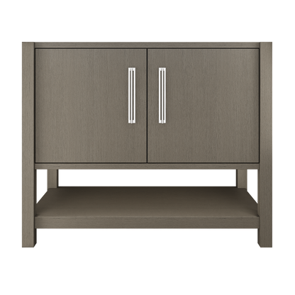 kiawah-single-bath-vanity-42in Gray Weathered Polished Chrome
