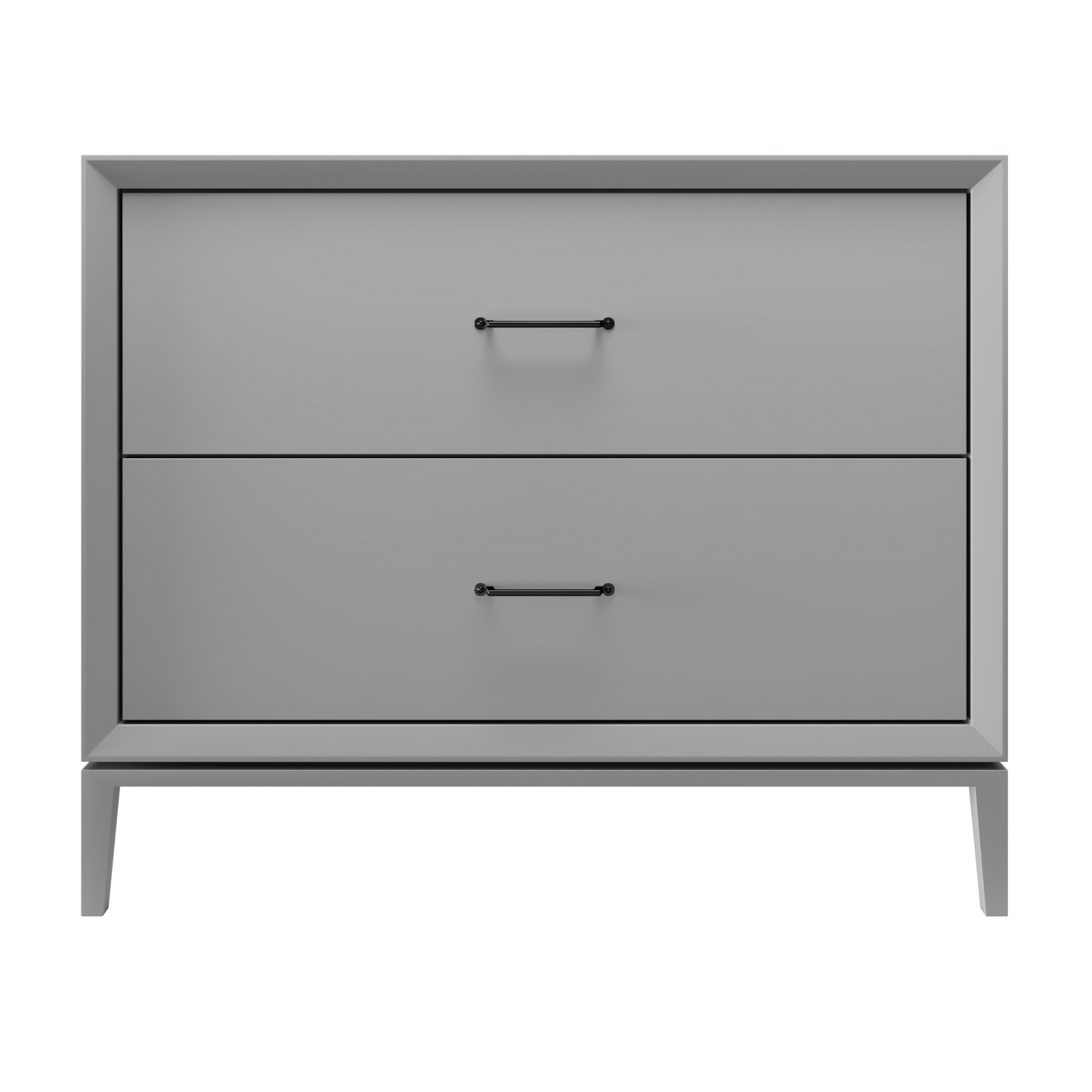 Alexandra 2-Drawer 42" Single Vanity - Platinum Gray / Matte Black
