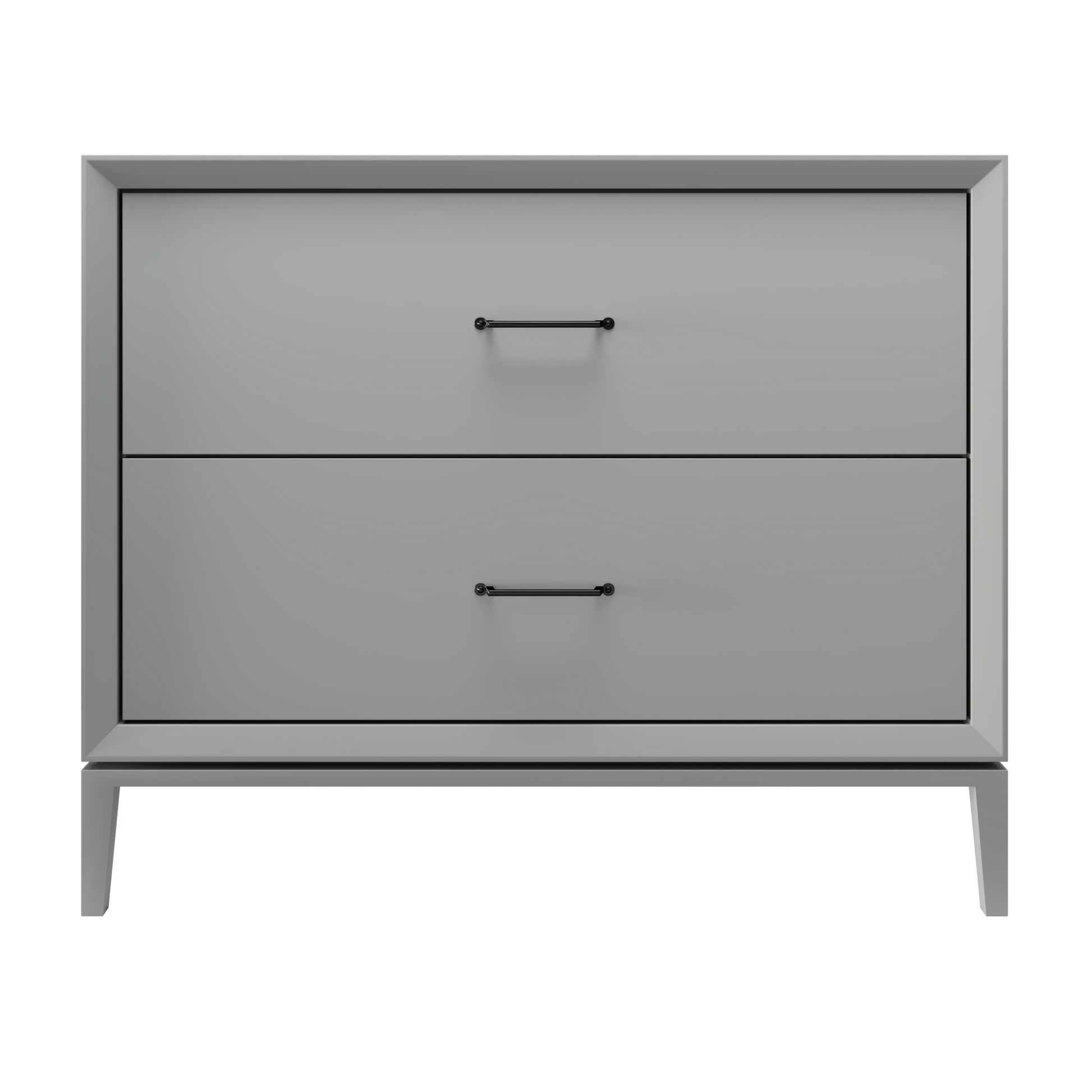 Alexandra 2-Drawer 42" Single Vanity - Platinum Gray / Matte Black