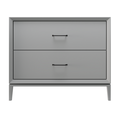 Alexandra 2-Drawer 42" Single Vanity - Platinum Gray / Matte Black