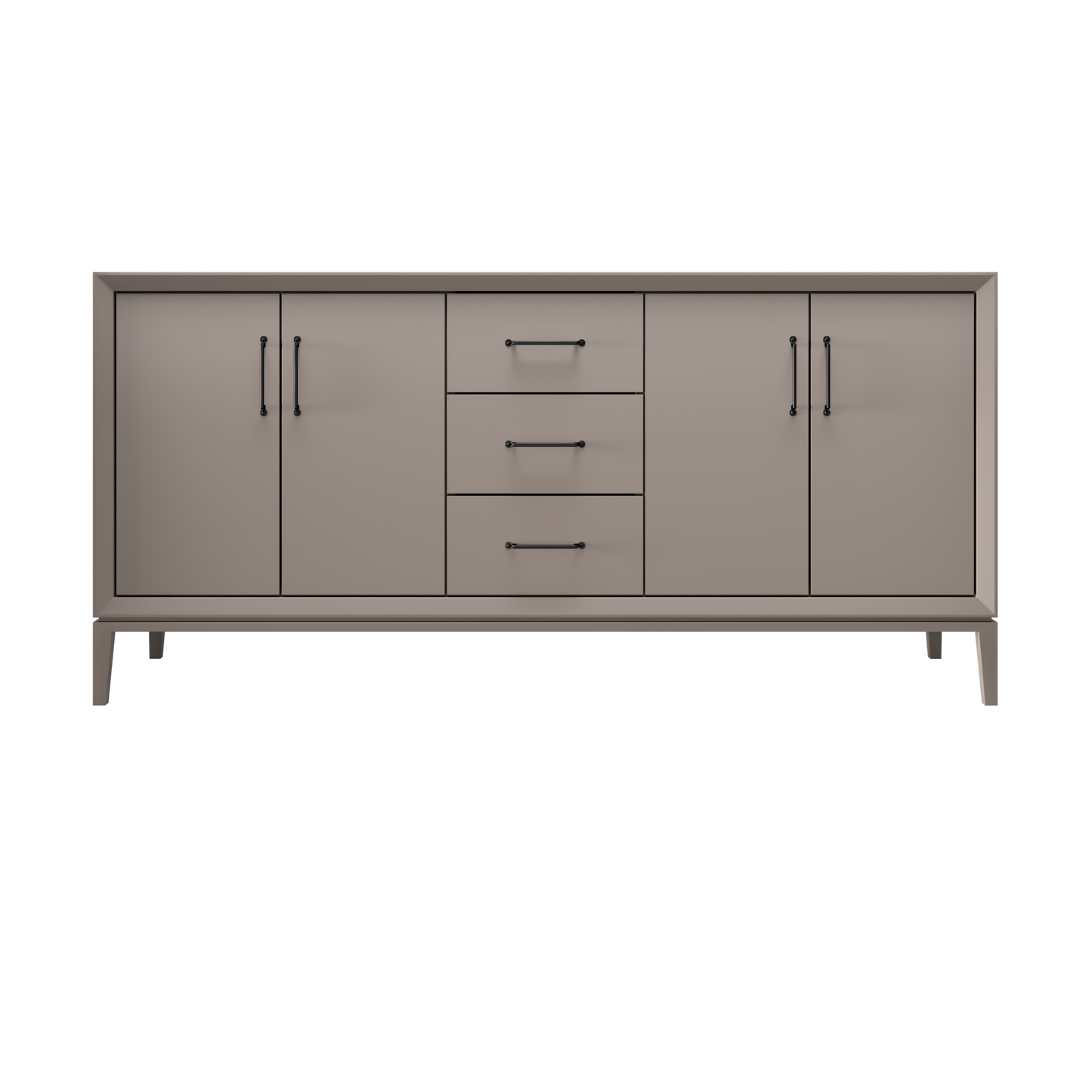 Taos Taupe / 72" Wide / Matte Black