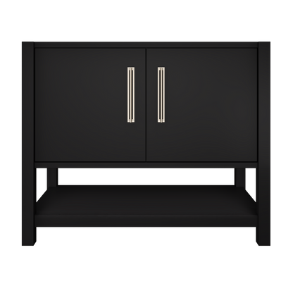 kiawah-single-bath-vanity-42in Noir Satin Nickel